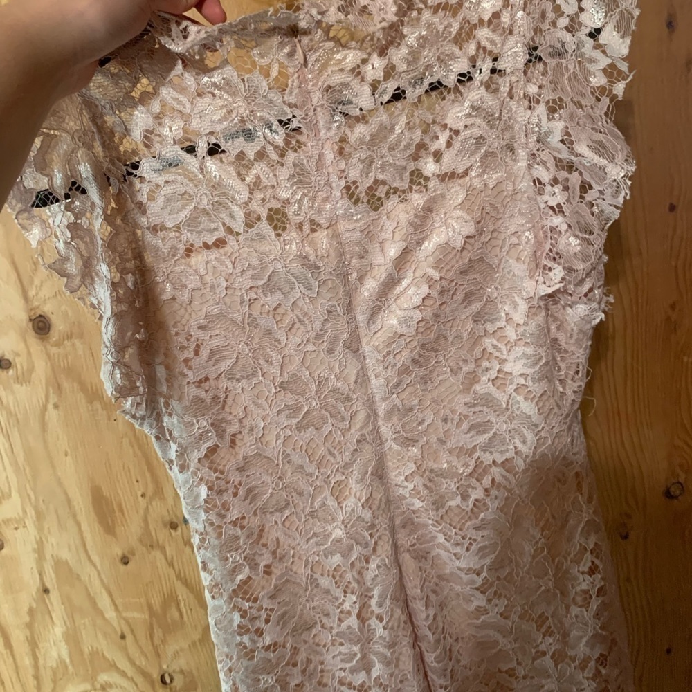 Enfocus Studio Blush Pink Lace Dress 10 - Picture 8 of 10
